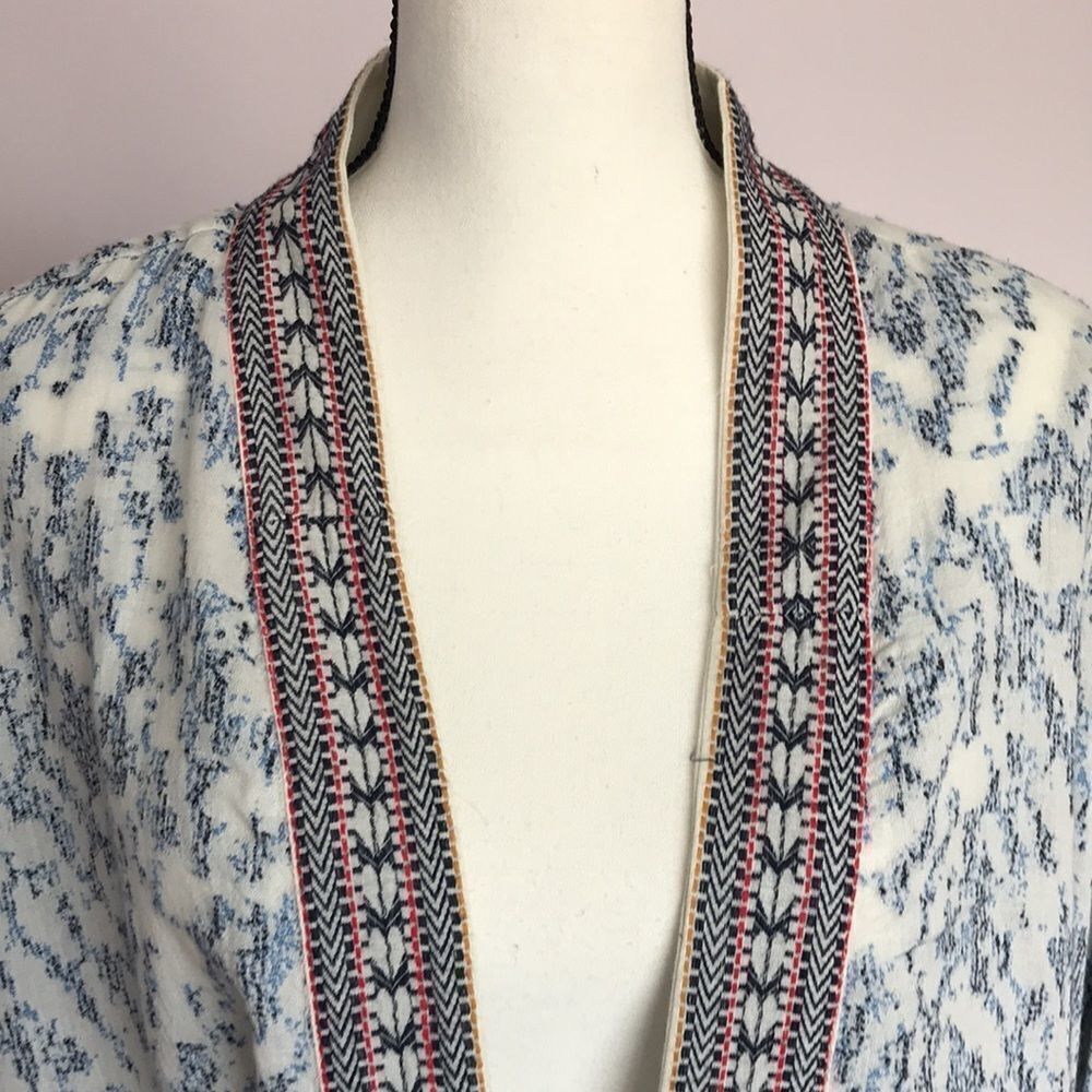 Anthropologie Maeve Blue Arwen Ikat Duster - Picture 10 of 14